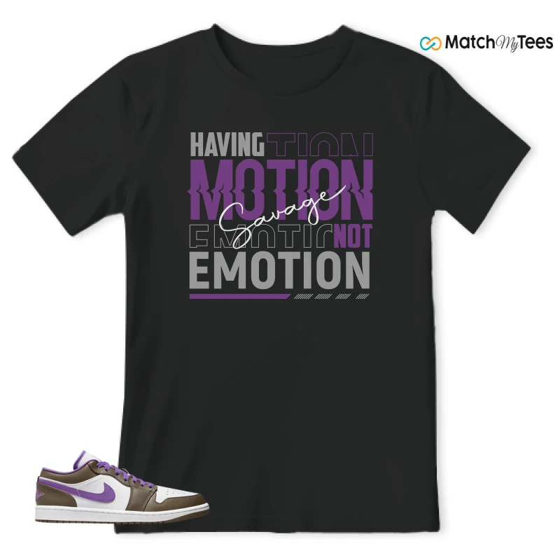 NIKE JORDAN 1 LOW PURPLE MOCHA SNEAKER Matching Tees t-shirt