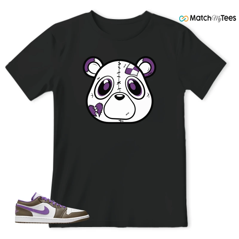 NIKE JORDAN 1 LOW PURPLE MOCHA SNEAKER Matching Tees t-shirt