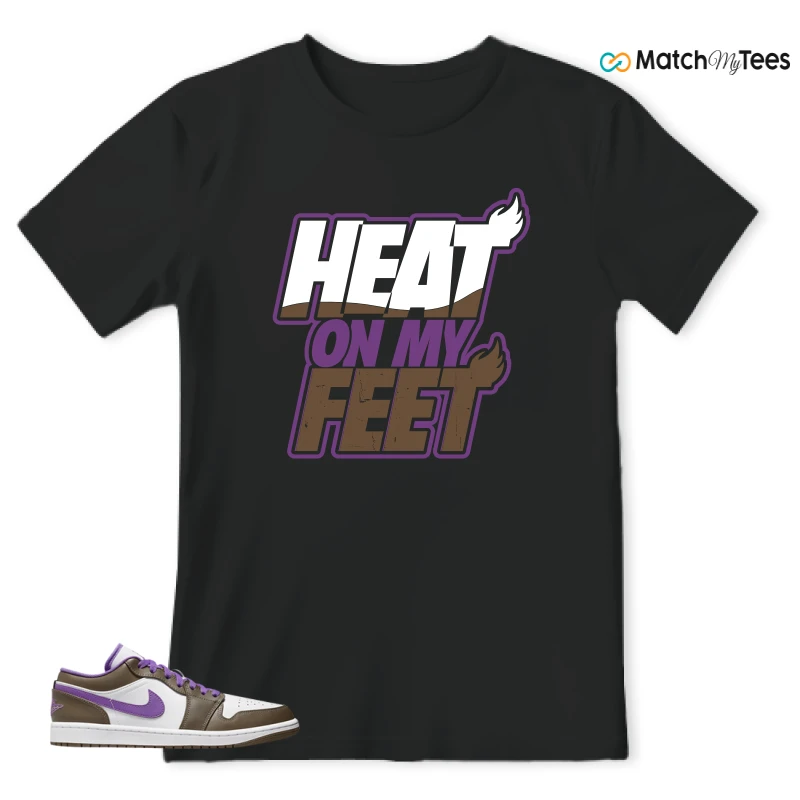 NIKE JORDAN 1 LOW PURPLE MOCHA SNEAKER Matching Tees t-shirt