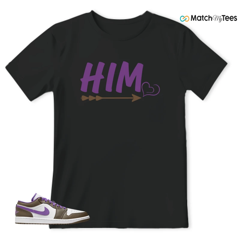 NIKE JORDAN 1 LOW PURPLE MOCHA SNEAKER Matching Tees t-shirt