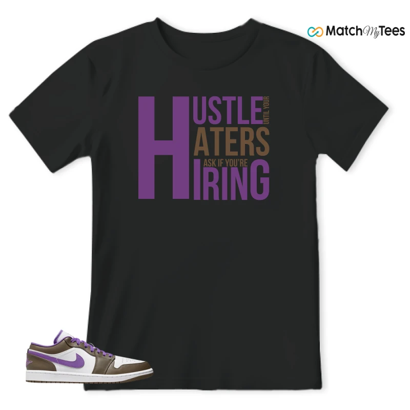NIKE JORDAN 1 LOW PURPLE MOCHA SNEAKER Matching Tees t-shirt