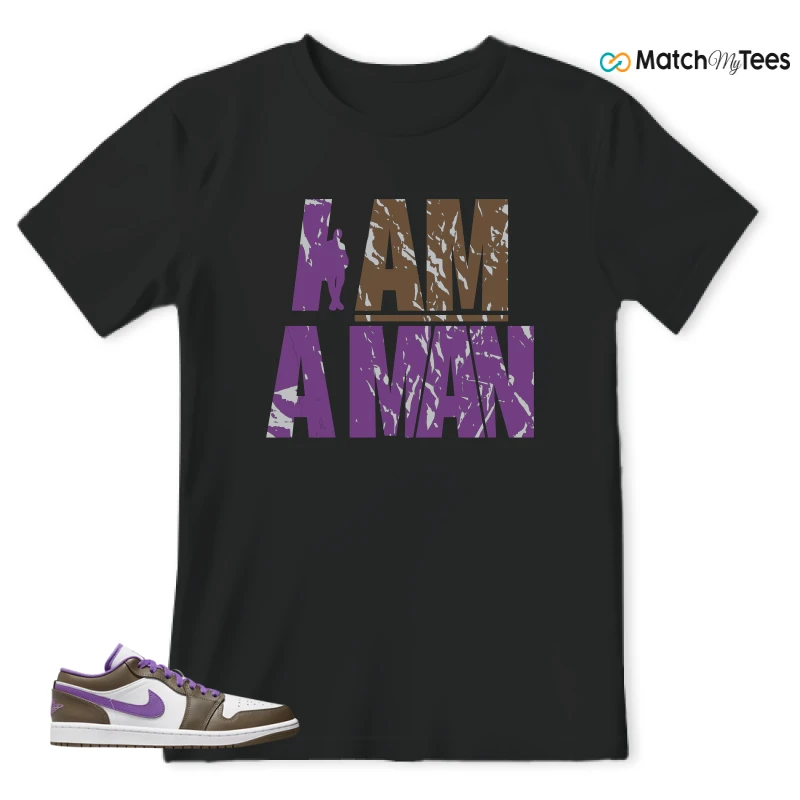 NIKE JORDAN 1 LOW PURPLE MOCHA SNEAKER Matching Tees t-shirt