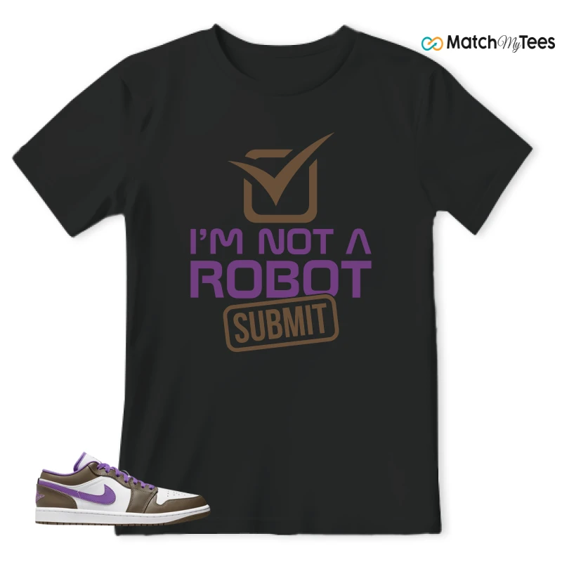 NIKE JORDAN 1 LOW PURPLE MOCHA SNEAKER Matching Tees t-shirt