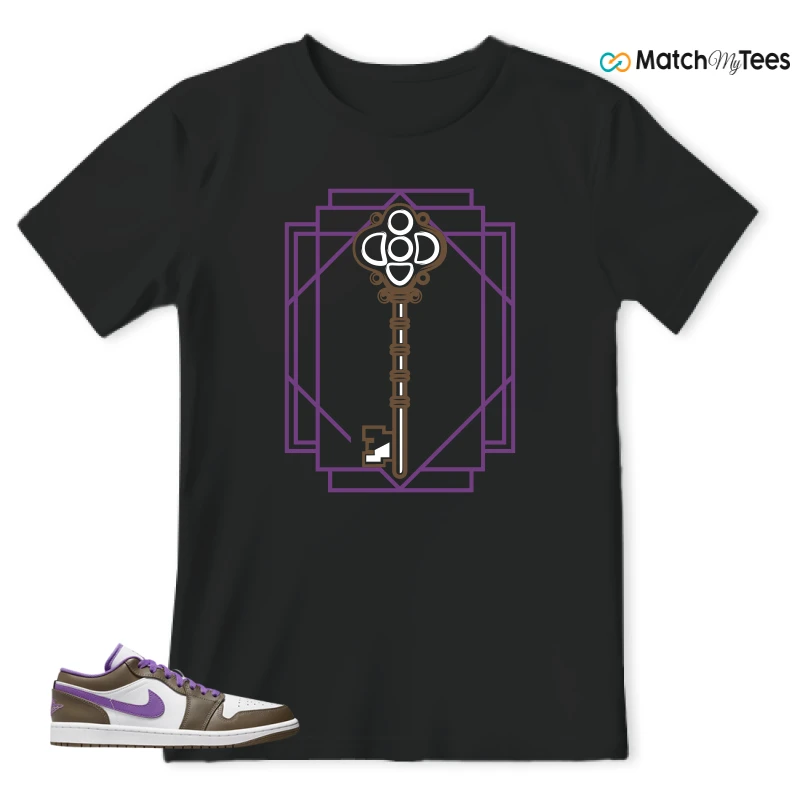 NIKE JORDAN 1 LOW PURPLE MOCHA SNEAKER Matching Tees t-shirt