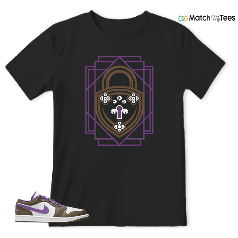 NIKE JORDAN 1 LOW PURPLE MOCHA SNEAKER Matching Tees t-shirt