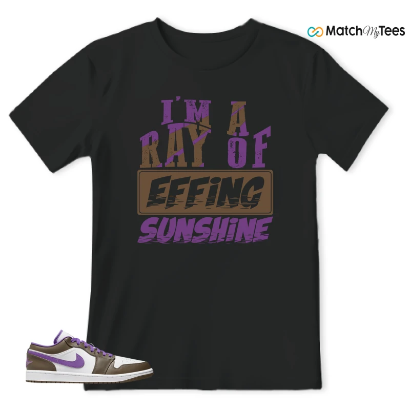 NIKE JORDAN 1 LOW PURPLE MOCHA SNEAKER Matching Tees t-shirt