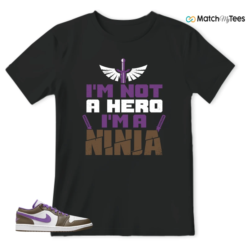 NIKE JORDAN 1 LOW PURPLE MOCHA SNEAKER Matching Tees t-shirt