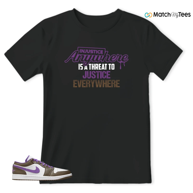 NIKE JORDAN 1 LOW PURPLE MOCHA SNEAKER Matching Tees t-shirt