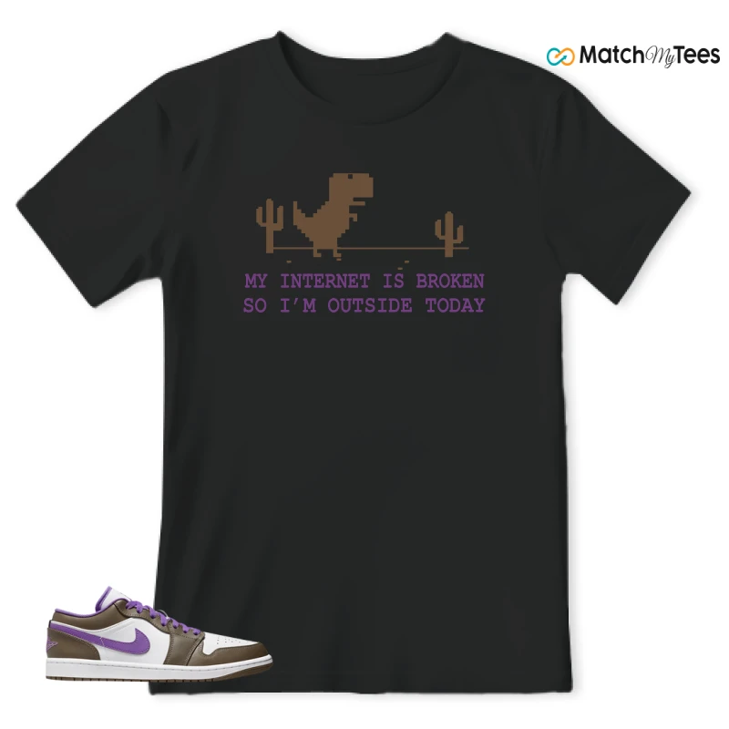 NIKE JORDAN 1 LOW PURPLE MOCHA SNEAKER Matching Tees t-shirt