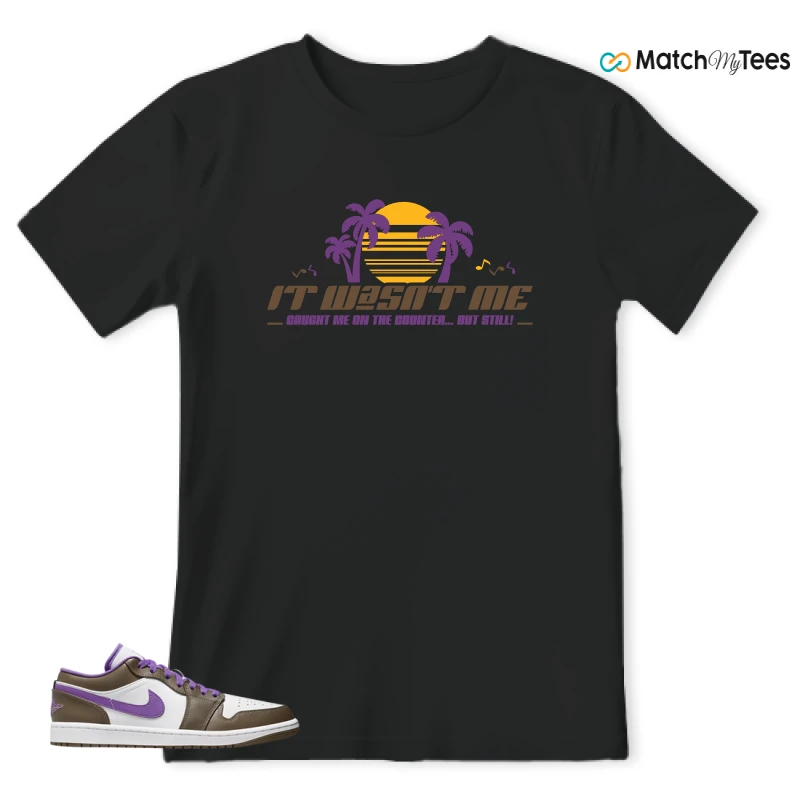NIKE JORDAN 1 LOW PURPLE MOCHA SNEAKER Matching Tees t-shirt