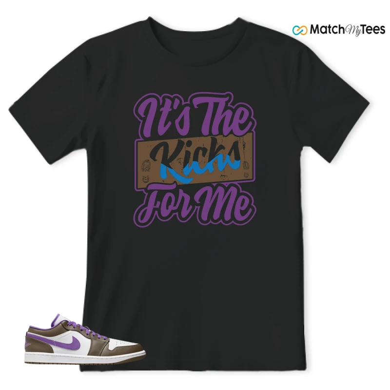 NIKE JORDAN 1 LOW PURPLE MOCHA SNEAKER Matching Tees t-shirt