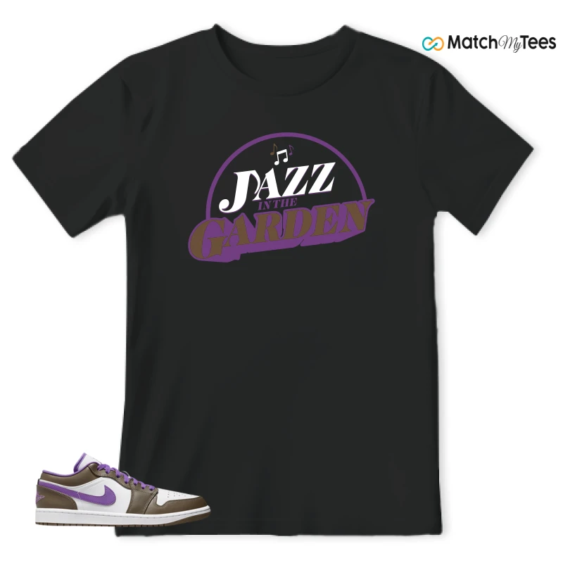 NIKE JORDAN 1 LOW PURPLE MOCHA SNEAKER Matching Tees t-shirt