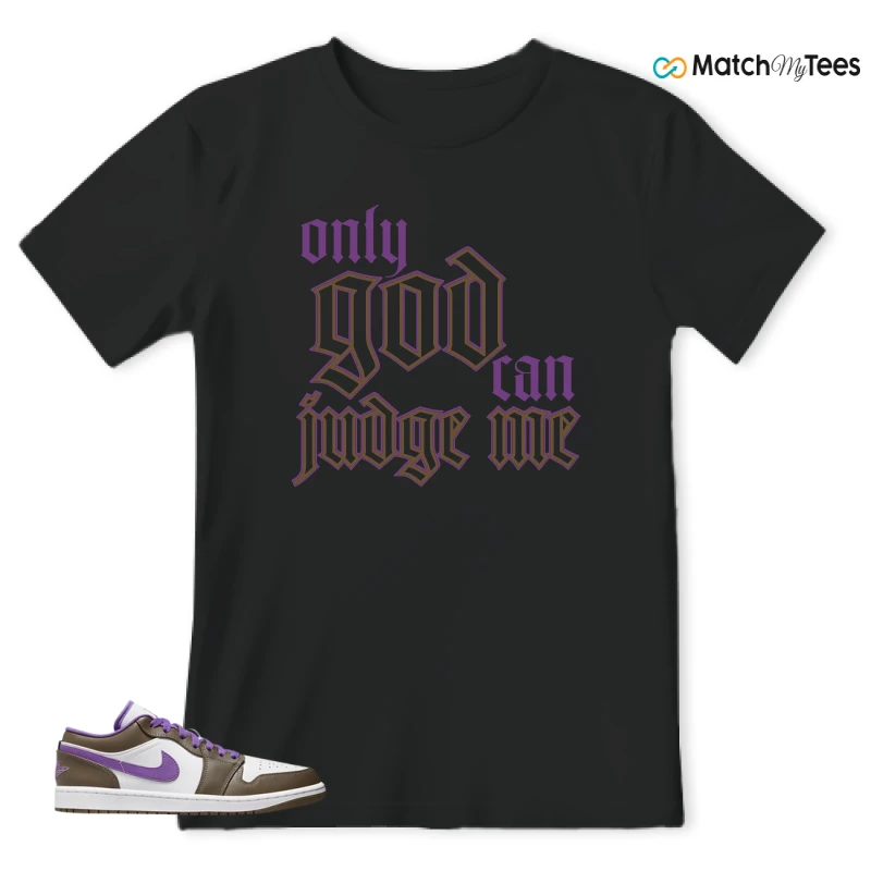 NIKE JORDAN 1 LOW PURPLE MOCHA SNEAKER Matching Tees t-shirt