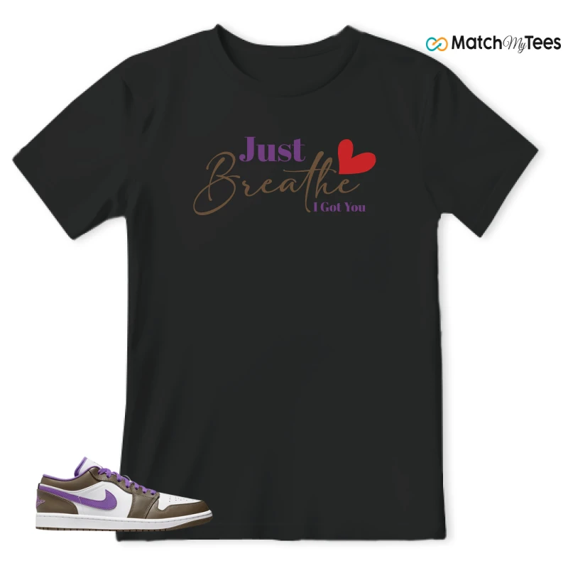 NIKE JORDAN 1 LOW PURPLE MOCHA SNEAKER Matching Tees t-shirt