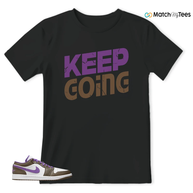 NIKE JORDAN 1 LOW PURPLE MOCHA SNEAKER Matching Tees t-shirt