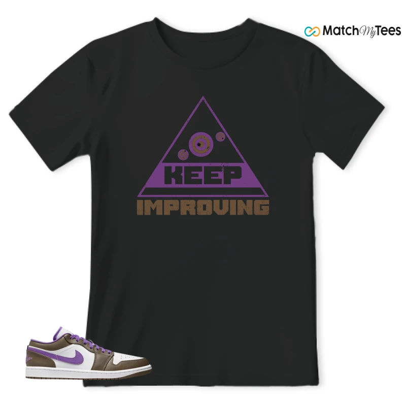 NIKE JORDAN 1 LOW PURPLE MOCHA SNEAKER Matching Tees t-shirt