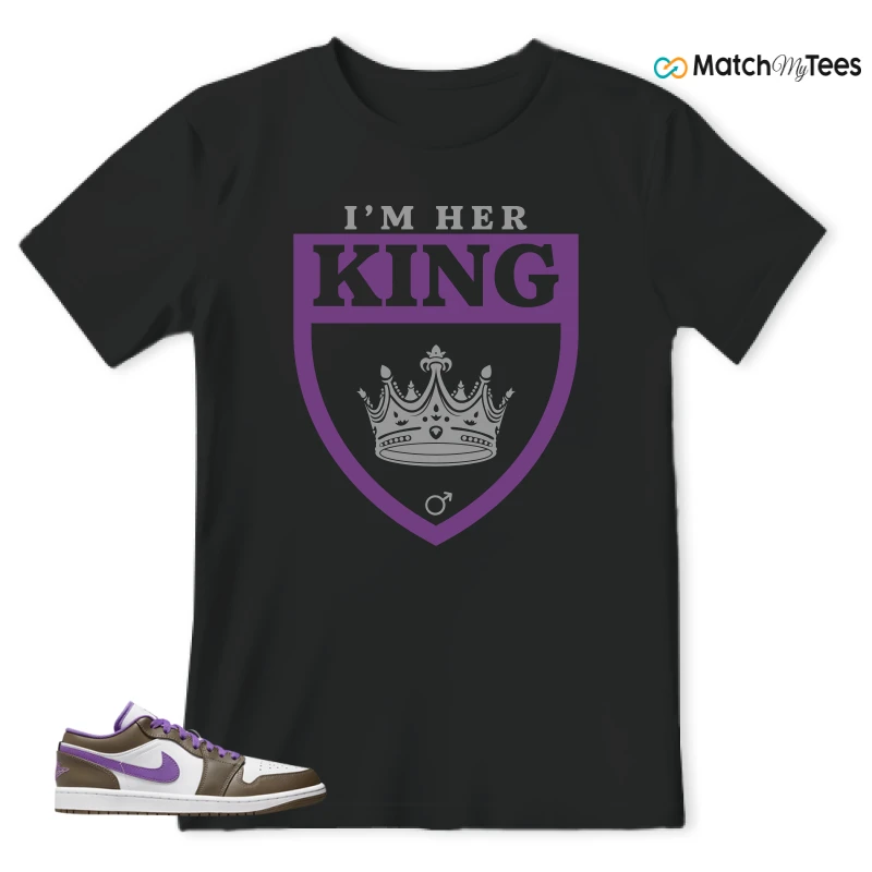 NIKE JORDAN 1 LOW PURPLE MOCHA SNEAKER Matching Tees t-shirt