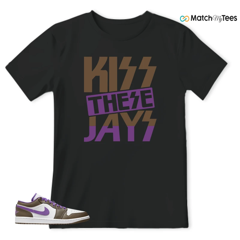 NIKE JORDAN 1 LOW PURPLE MOCHA SNEAKER Matching Tees t-shirt