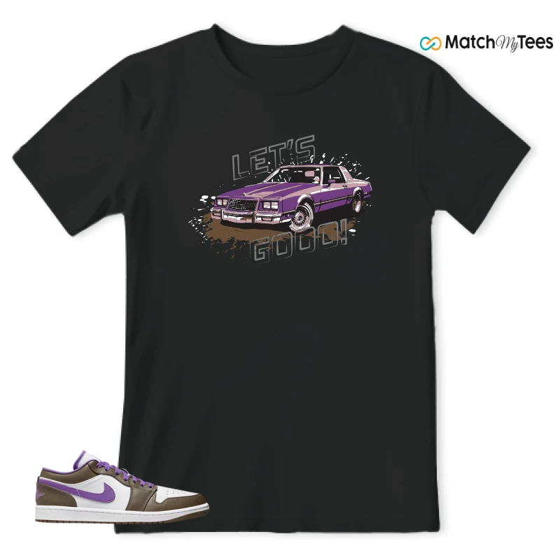 NIKE JORDAN 1 LOW PURPLE MOCHA SNEAKER Matching Tees t-shirt