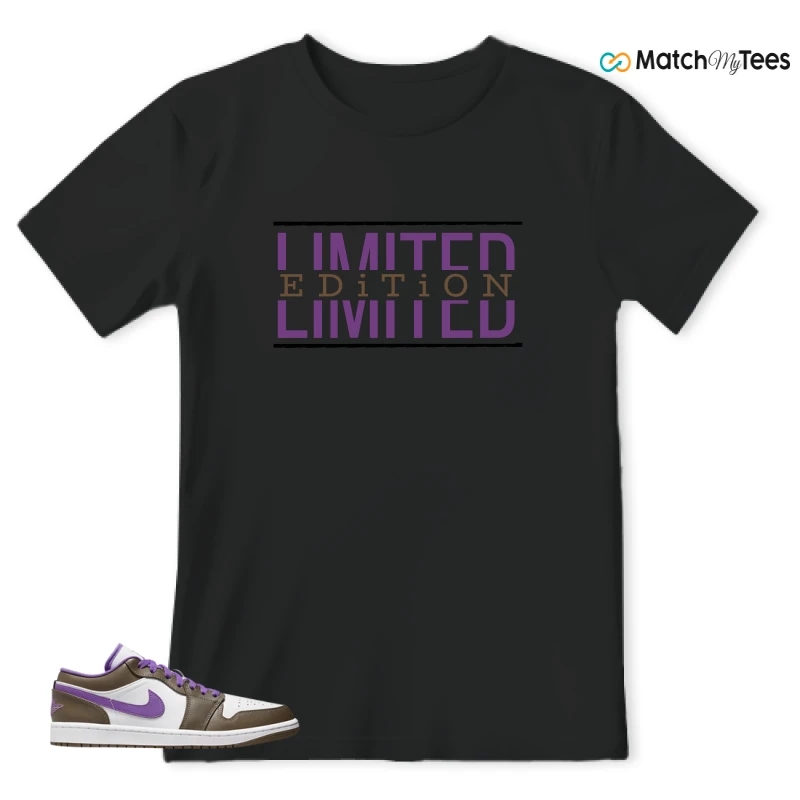 NIKE JORDAN 1 LOW PURPLE MOCHA SNEAKER Matching Tees t-shirt