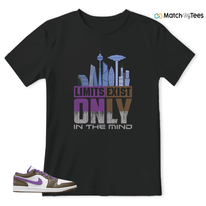 NIKE JORDAN 1 LOW PURPLE MOCHA SNEAKER Matching Tees t-shirt