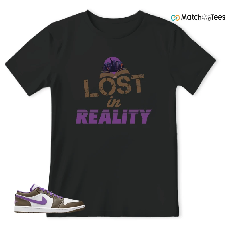 NIKE JORDAN 1 LOW PURPLE MOCHA SNEAKER Matching Tees t-shirt