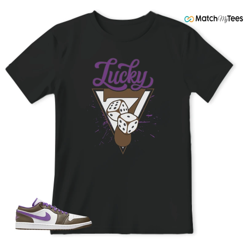 NIKE JORDAN 1 LOW PURPLE MOCHA SNEAKER Matching Tees t-shirt