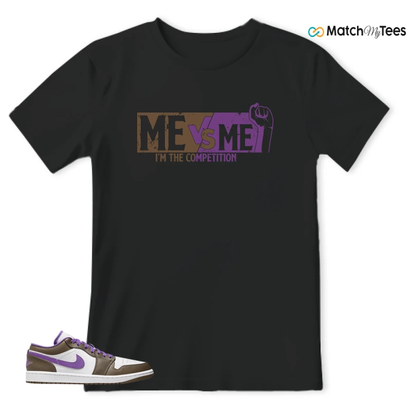 NIKE JORDAN 1 LOW PURPLE MOCHA SNEAKER Matching Tees t-shirt