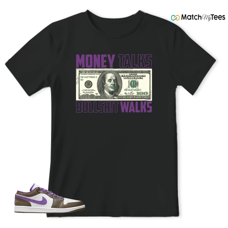 NIKE JORDAN 1 LOW PURPLE MOCHA SNEAKER Matching Tees t-shirt