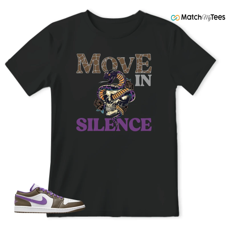 NIKE JORDAN 1 LOW PURPLE MOCHA SNEAKER Matching Tees t-shirt