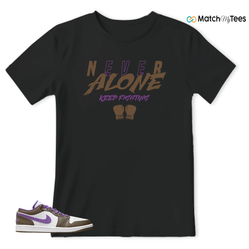 NIKE JORDAN 1 LOW PURPLE MOCHA SNEAKER Matching Tees t-shirt