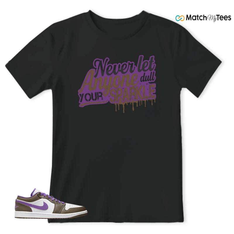 NIKE JORDAN 1 LOW PURPLE MOCHA SNEAKER Matching Tees t-shirt