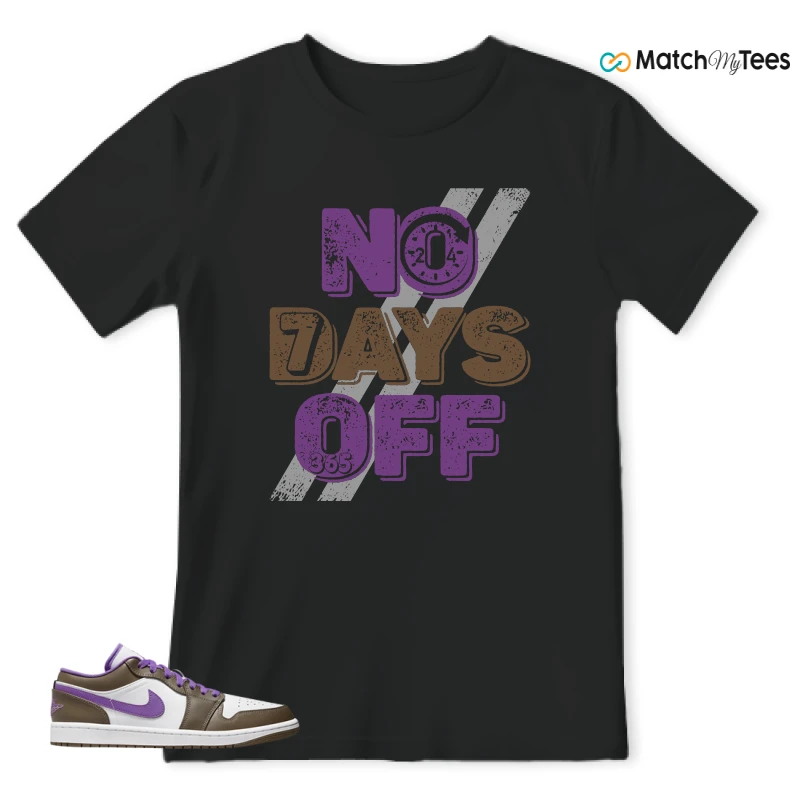 NIKE JORDAN 1 LOW PURPLE MOCHA SNEAKER Matching Tees t-shirt