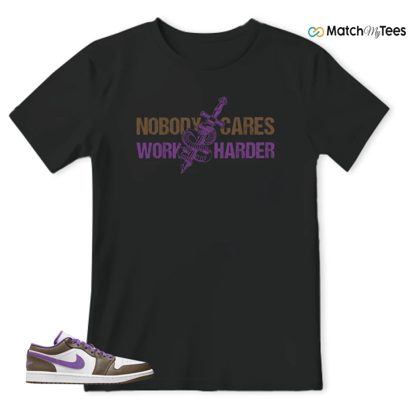 NIKE JORDAN 1 LOW PURPLE MOCHA SNEAKER Matching Tees t-shirt