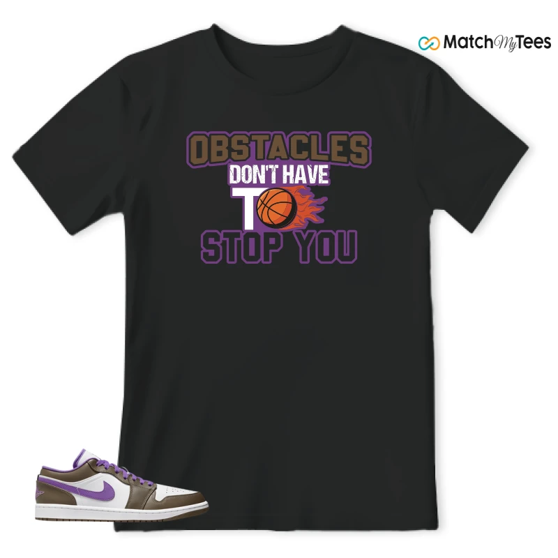 NIKE JORDAN 1 LOW PURPLE MOCHA SNEAKER Matching Tees t-shirt