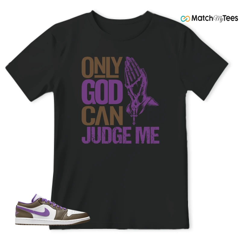 NIKE JORDAN 1 LOW PURPLE MOCHA SNEAKER Matching Tees t-shirt