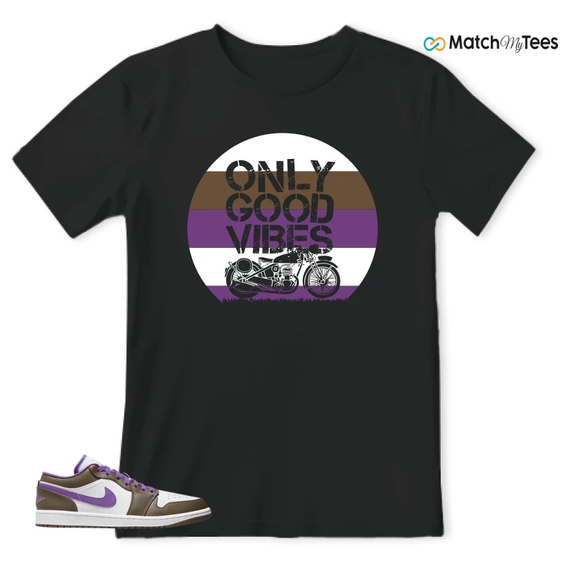 NIKE JORDAN 1 LOW PURPLE MOCHA SNEAKER Matching Tees t-shirt
