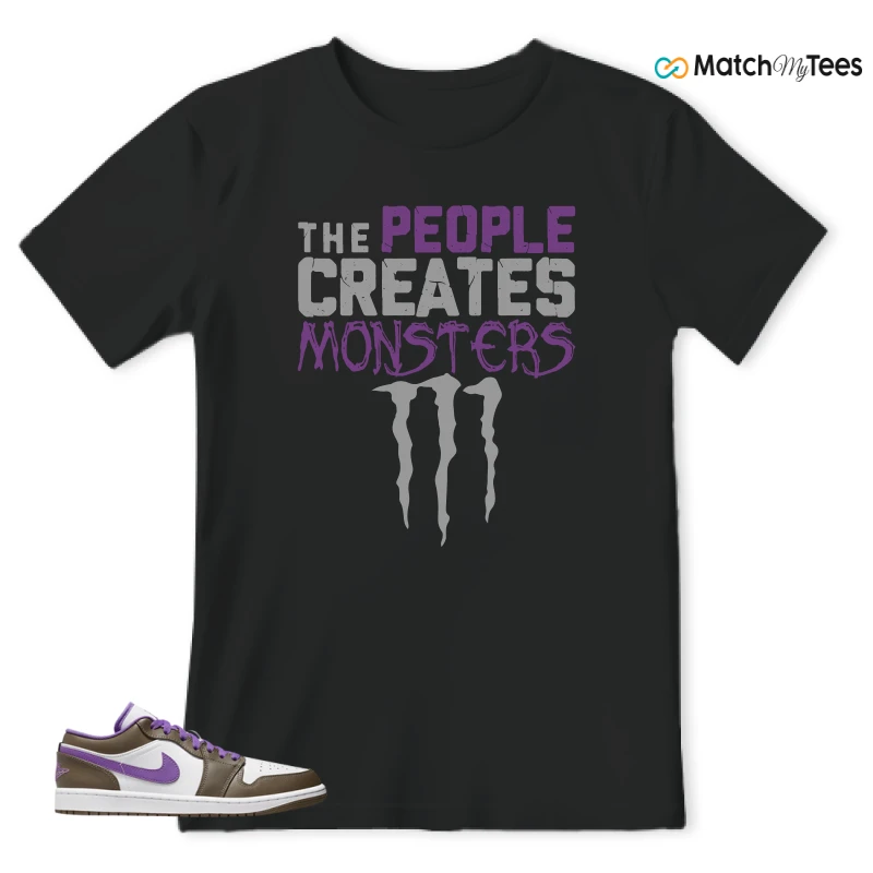 NIKE JORDAN 1 LOW PURPLE MOCHA SNEAKER Matching Tees t-shirt
