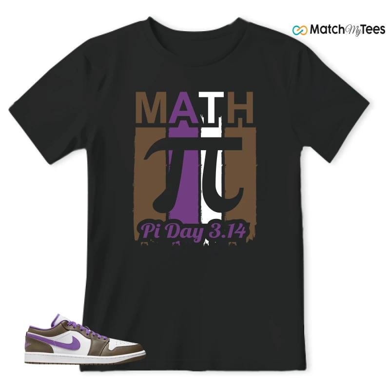 NIKE JORDAN 1 LOW PURPLE MOCHA SNEAKER Matching Tees t-shirt