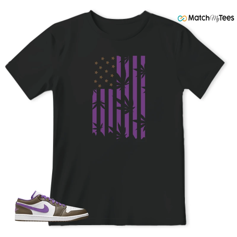 NIKE JORDAN 1 LOW PURPLE MOCHA SNEAKER Matching Tees t-shirt