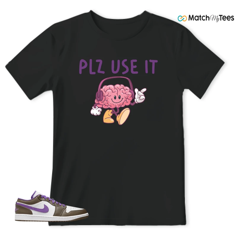 NIKE JORDAN 1 LOW PURPLE MOCHA SNEAKER Matching Tees t-shirt