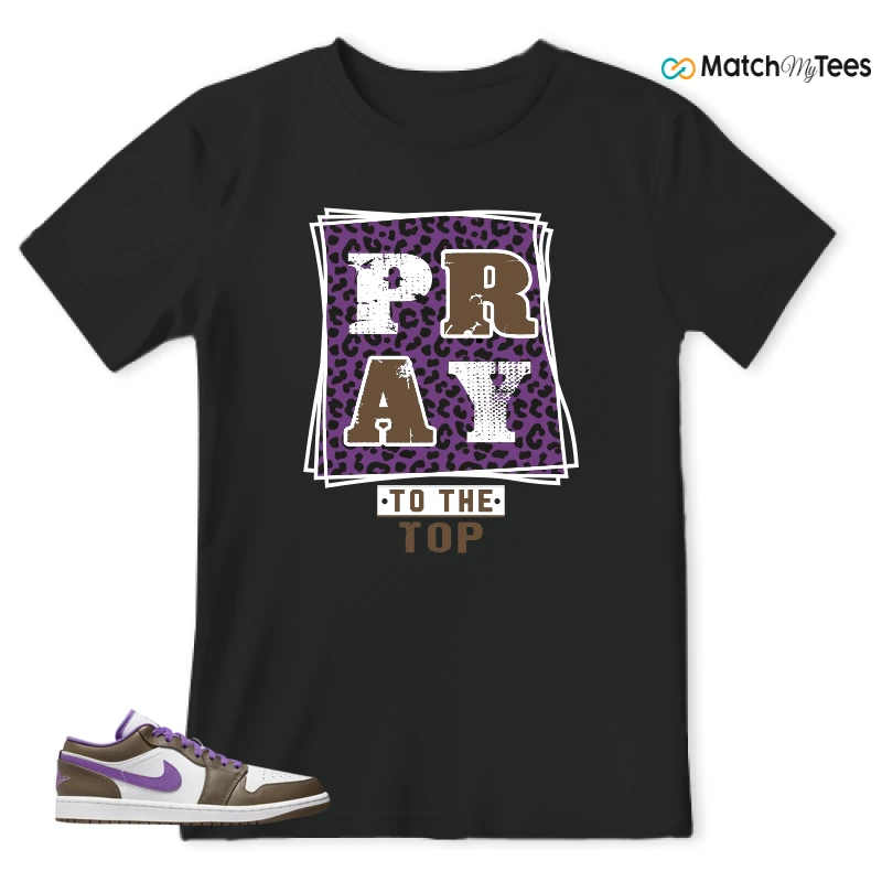 NIKE JORDAN 1 LOW PURPLE MOCHA SNEAKER Matching Tees t-shirt