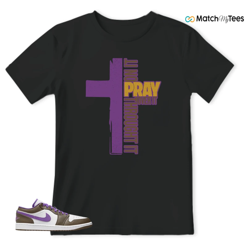 NIKE JORDAN 1 LOW PURPLE MOCHA SNEAKER Matching Tees t-shirt