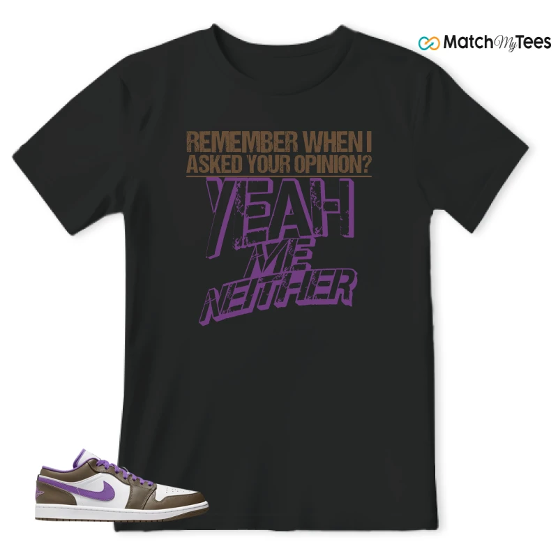 NIKE JORDAN 1 LOW PURPLE MOCHA SNEAKER Matching Tees t-shirt