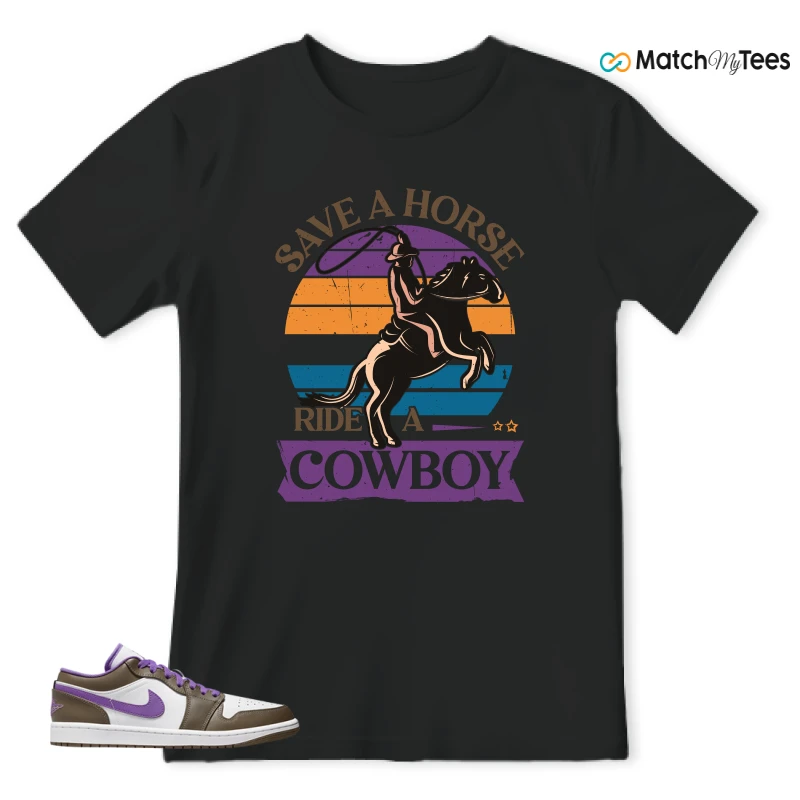 NIKE JORDAN 1 LOW PURPLE MOCHA SNEAKER Matching Tees t-shirt