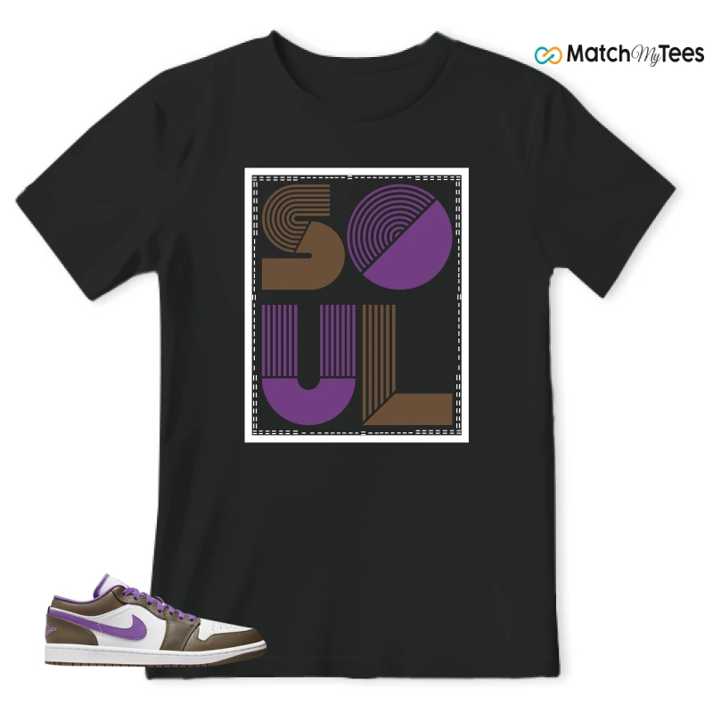 NIKE JORDAN 1 LOW PURPLE MOCHA SNEAKER Matching Tees t-shirt