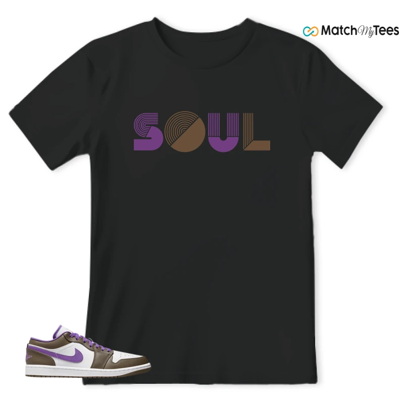 NIKE JORDAN 1 LOW PURPLE MOCHA SNEAKER Matching Tees t-shirt