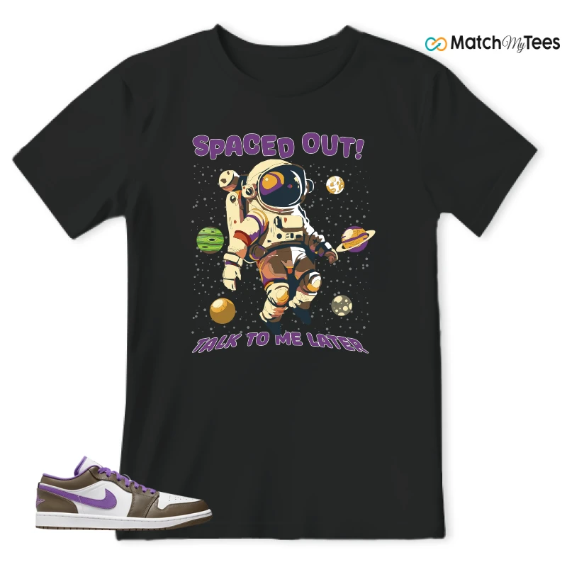 NIKE JORDAN 1 LOW PURPLE MOCHA SNEAKER Matching Tees t-shirt