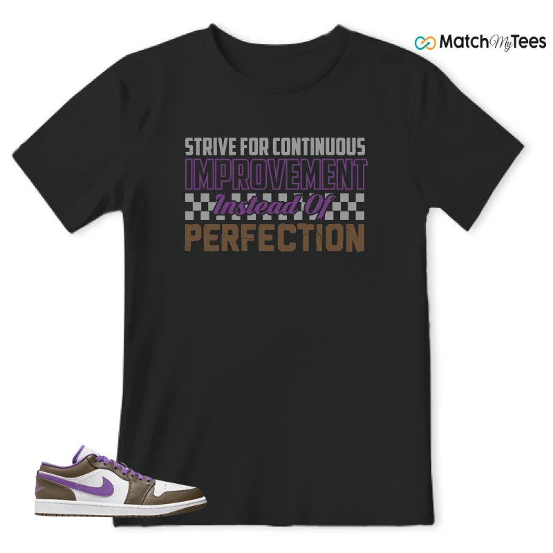 NIKE JORDAN 1 LOW PURPLE MOCHA SNEAKER Matching Tees t-shirt