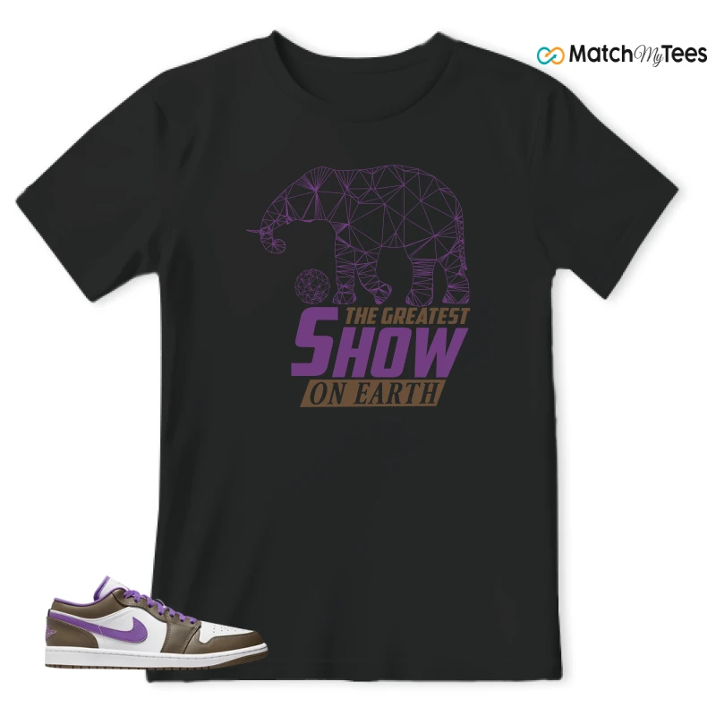 NIKE JORDAN 1 LOW PURPLE MOCHA SNEAKER Matching Tees t-shirt